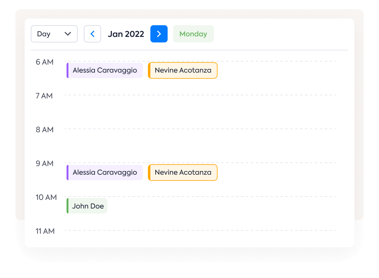 Clear Calendar View of Interview