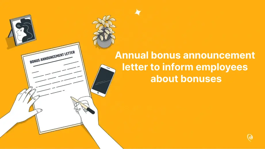 Bonus Announcement Letter