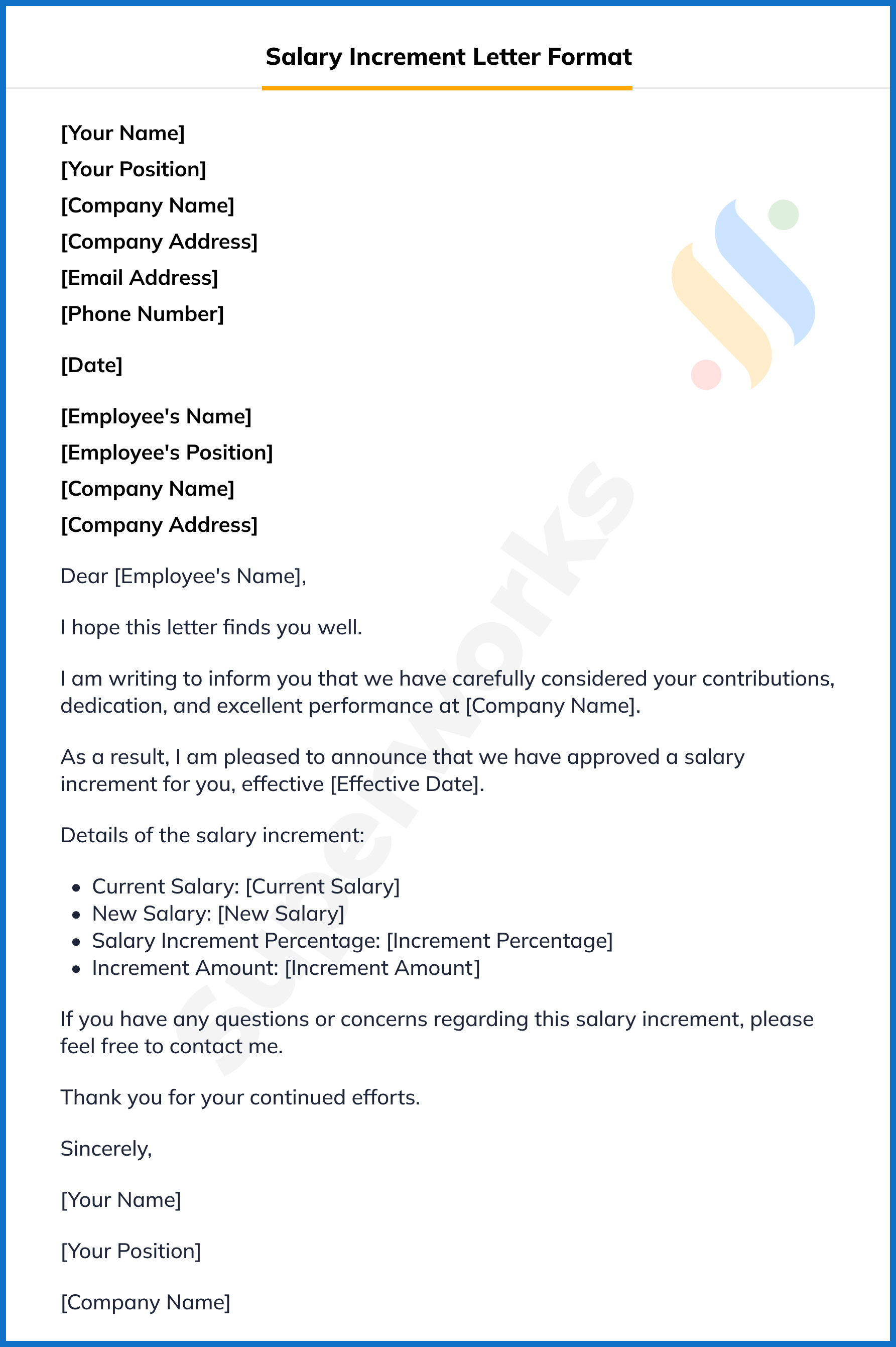 An Effective Salary Increment Letter Guide Superworks