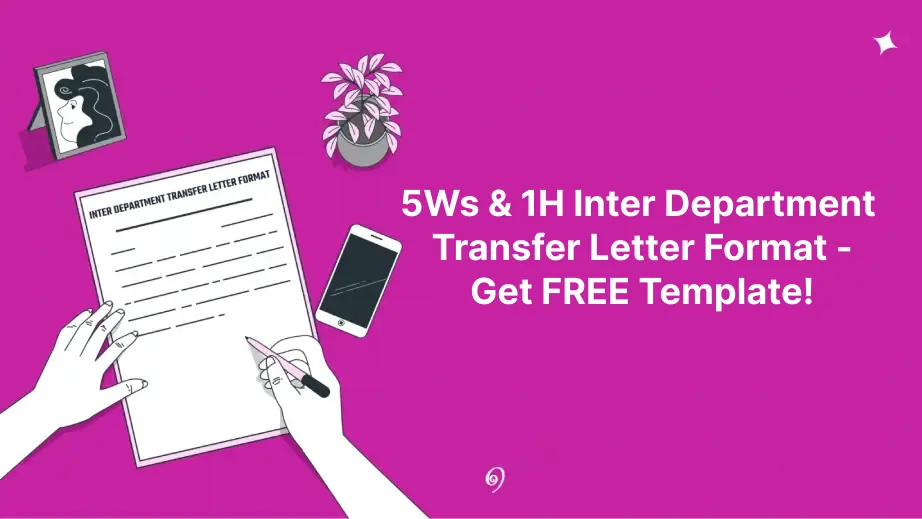 Department Transfer Letter Format