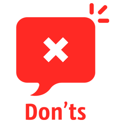 Don'ts