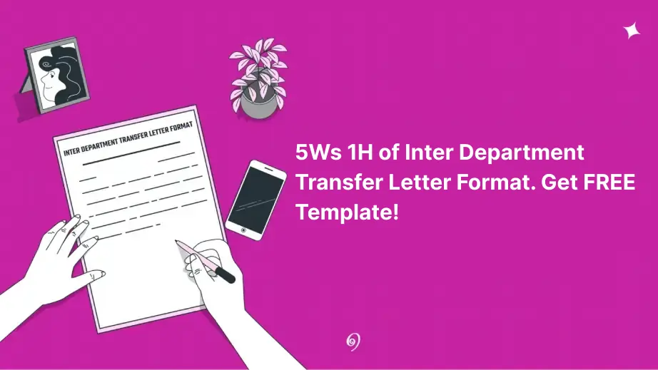 Inter Department Transfer Letter Format