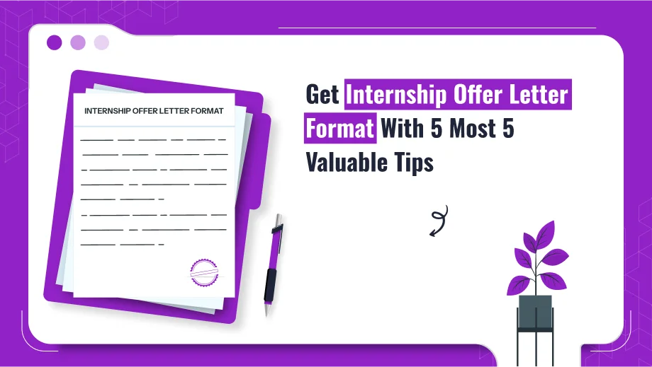 Internship offer letter format