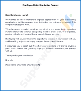 Free Employee Retention Letter Guide | Superworks