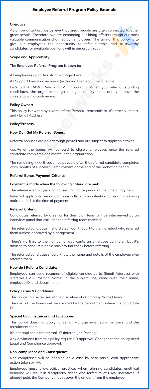 Employee Referral Program Policy Example