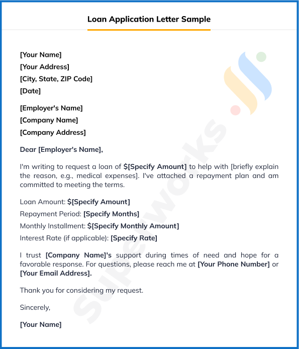 Loan Application Letter Sample