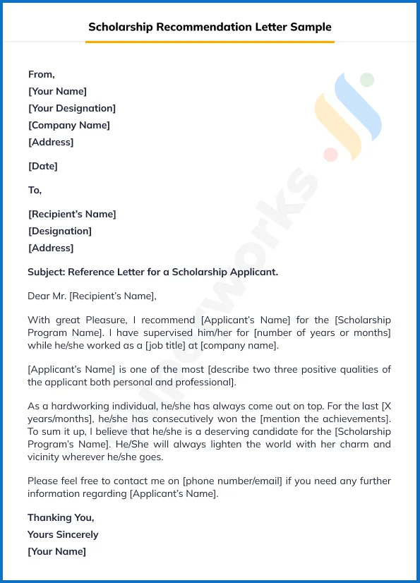 scholarship-recommendation-letter-sample