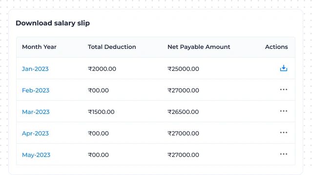 Download the salary slip directly 