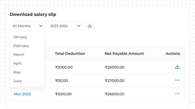 Filter salary slip data