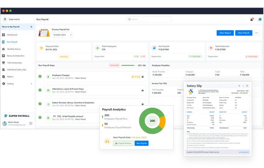 Payroll Portal For The Salary Process