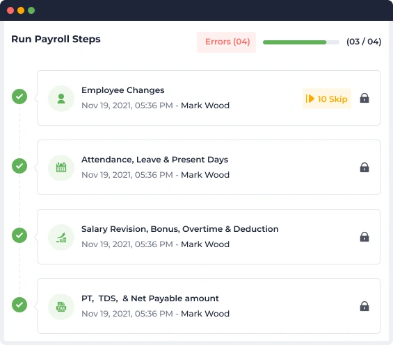 Approve details before generating salary slip