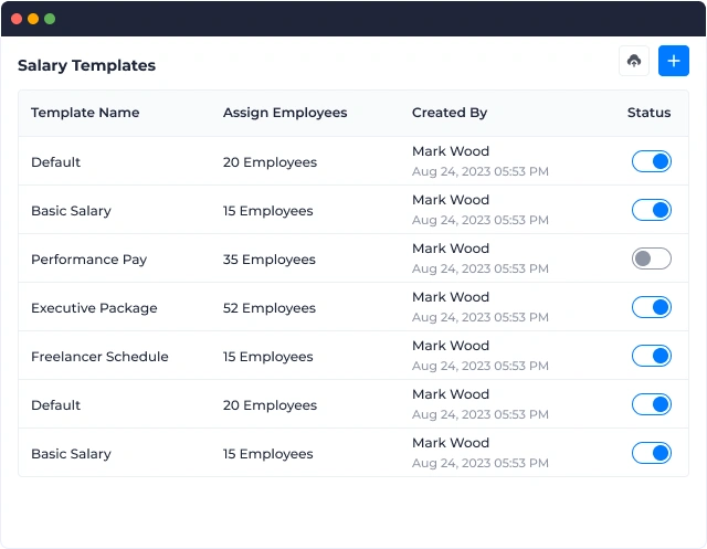 Salary templates