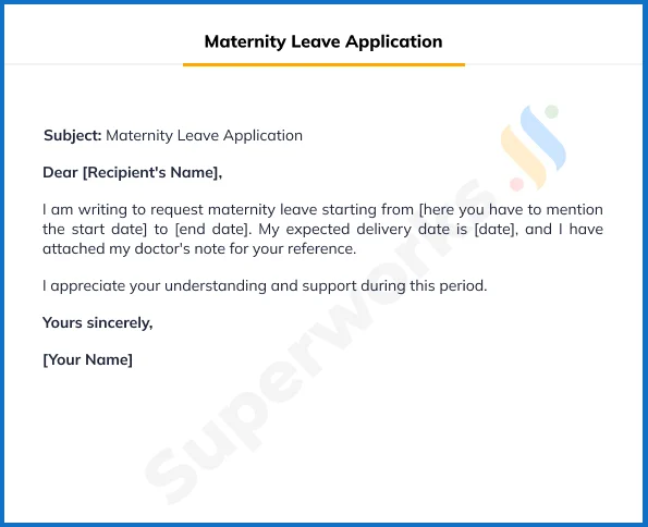 Maternity Leave Application- For Mothers-To-Be