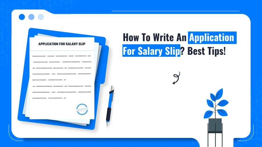 Application For Salary Slip