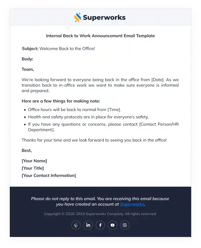 Simple Work Email Free Email Templates For Every Professional