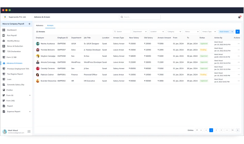 Arrear Calculation With Salary Software