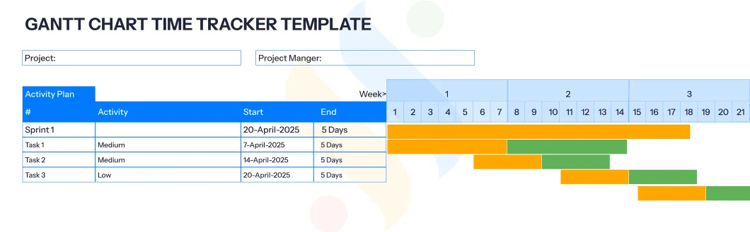 Gantt Chart Time Tracker Template