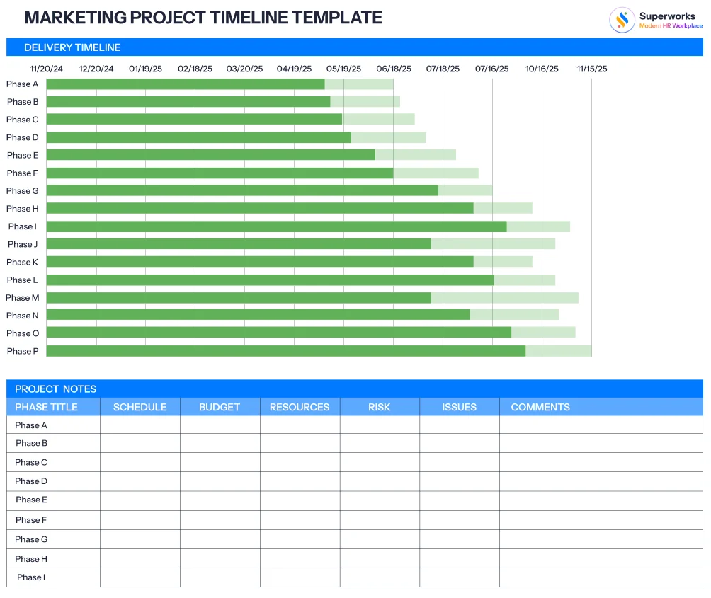 Marketing Project Timeline