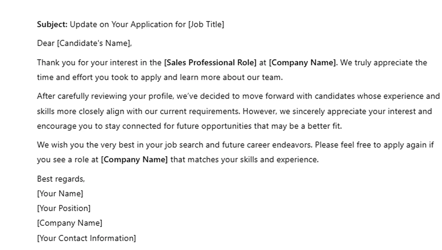 Sending Empathetic Rejections