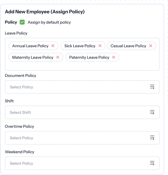 Add new contract policy