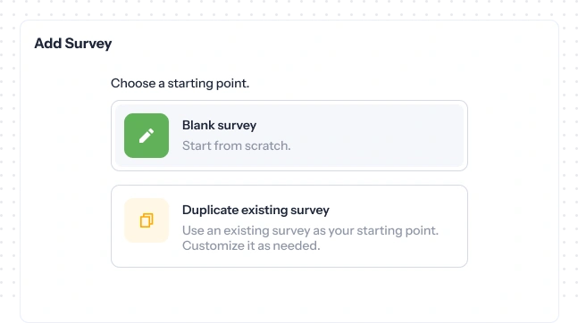 Add survey