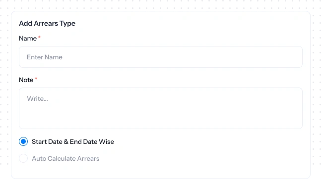 arrear types with ease