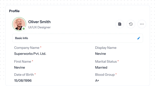 Employee profile data