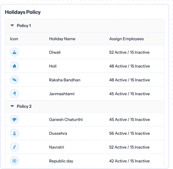Holiday management
