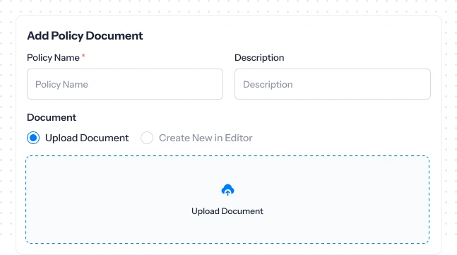 Manage policy documents