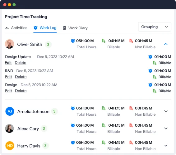 Project Time Tracking