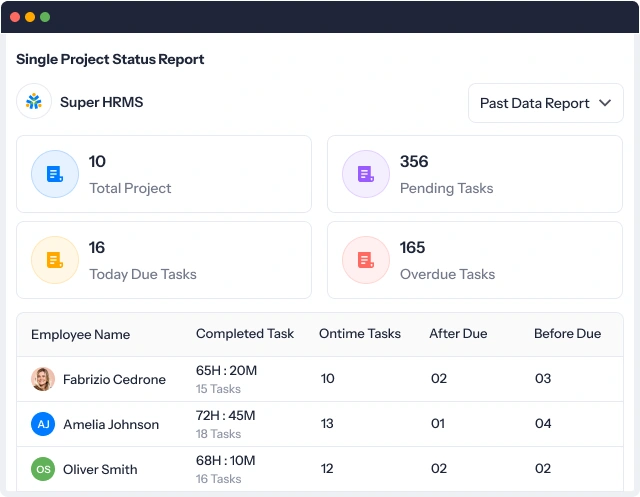 single project status report