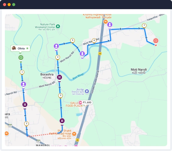 Track employee through GPS