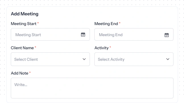 add client meetings
