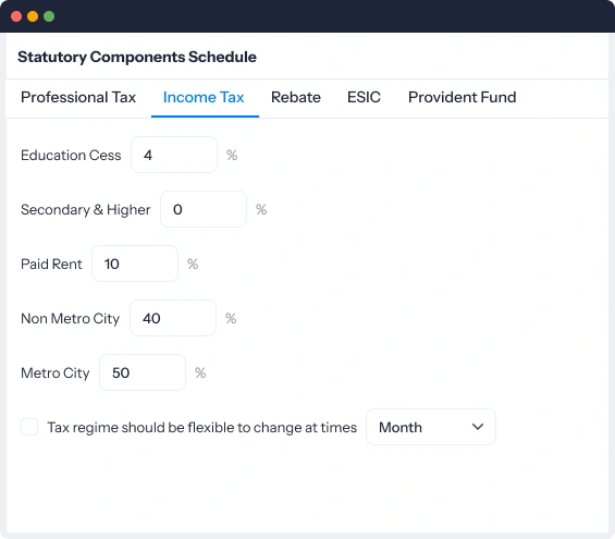admin controls for statutory complaince