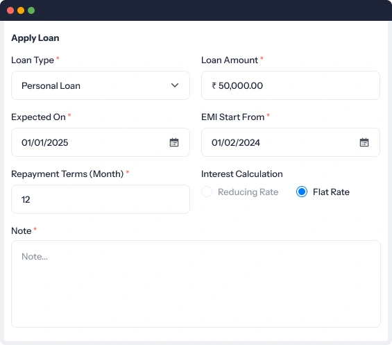 apply loan to employees