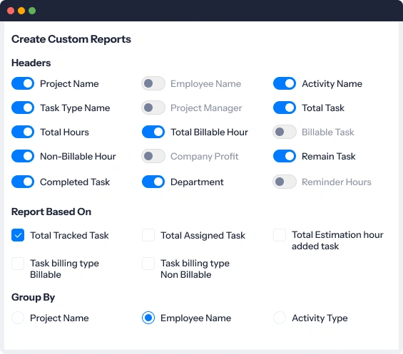 create custom reports