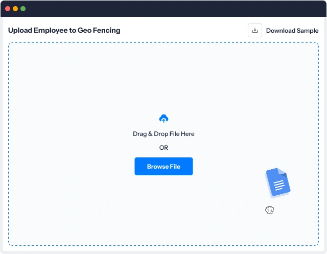 geo-fencing setup for employee