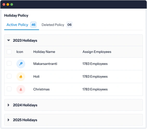 holiday policy
