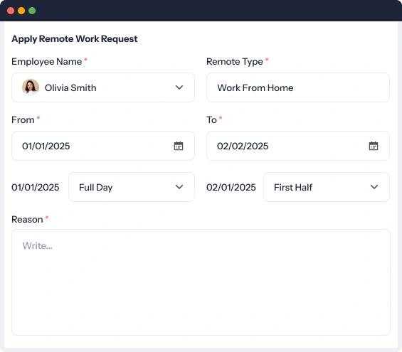 manage remote work requests