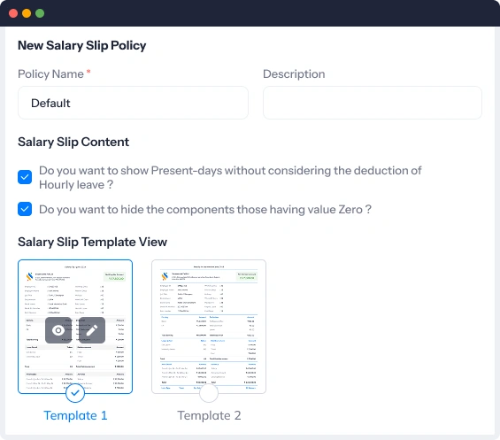 create different salary policies