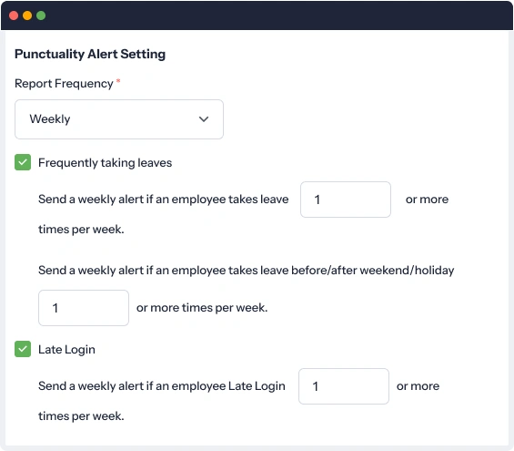 Smart alerts for attendance