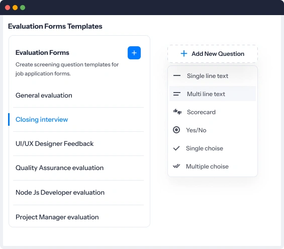 Standardized evaluation for fair hiring