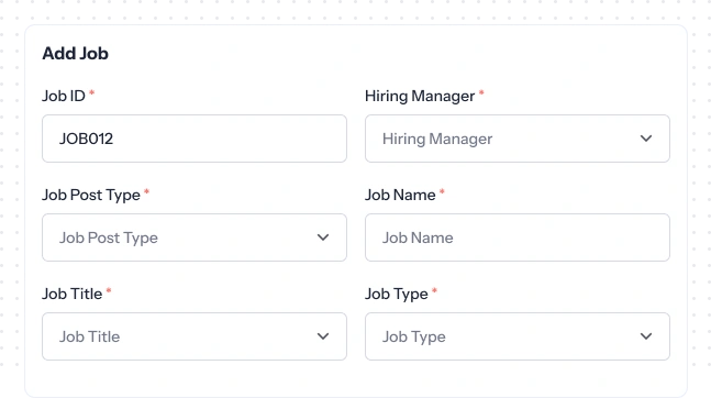 Create a job & start tracking