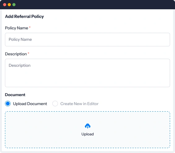 Easily add referral policies