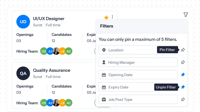 Filter jobs by what matters most
