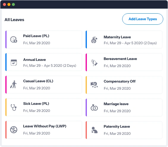  HR can manage leave type