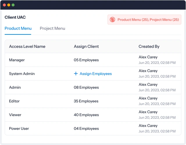 Manage client access with client UAC!