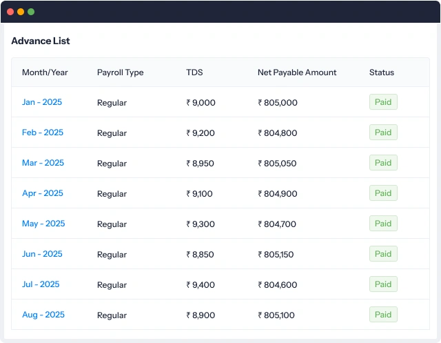 Manage payroll records