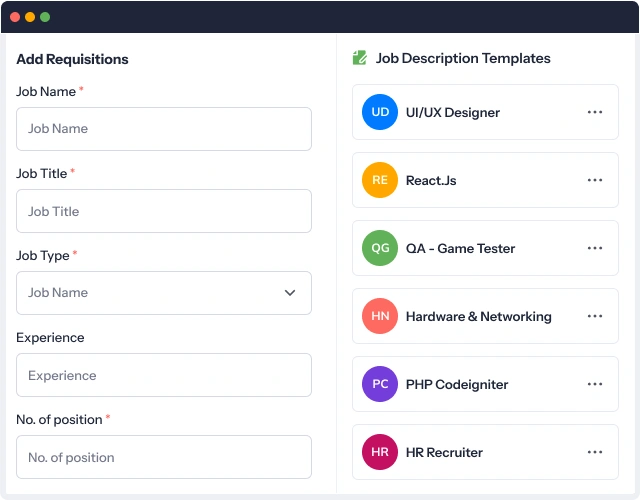 job description templates