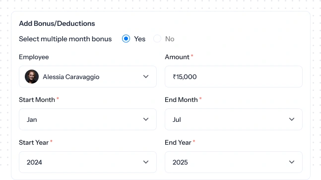 multiple month bonus
